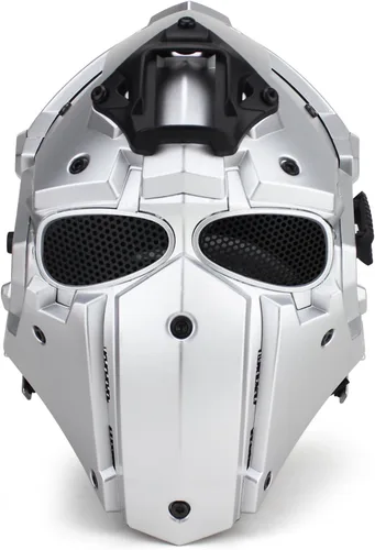 Miniatura 10 de WoSporT - Casco táctico de obsidiana verde GOBL Terminator y máscara para caza, paintball, militar, cosplay, película, utilería 92-BK-azul