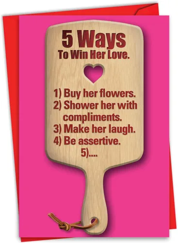 Miniatura 9 de NobleWorks Tarjeta de papel histérica del día de San Valentín con sobre de 5 x 7 pulgadas (1 tarjeta) poema cuchara C10403VDG