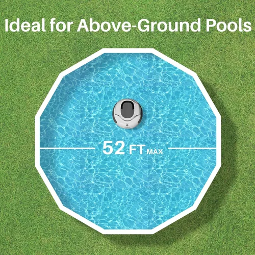 Miniatura 2 de POOLPURE Limpiador de piscina, batería de 5000 mAh, tiempo de ejecución de 100 minutos, cobertura de 1000 pies cuadrados, limpiador automático