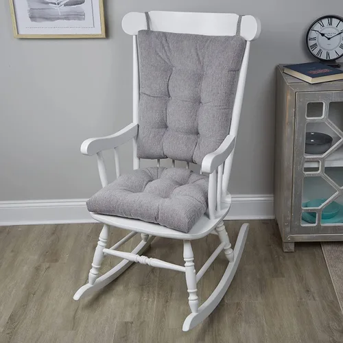 Miniatura 29 de Klear Vu The Gripper - Juego de cojines antideslizantes para silla mecedora con acolchado grueso, incluye almohadilla de asiento y almohada