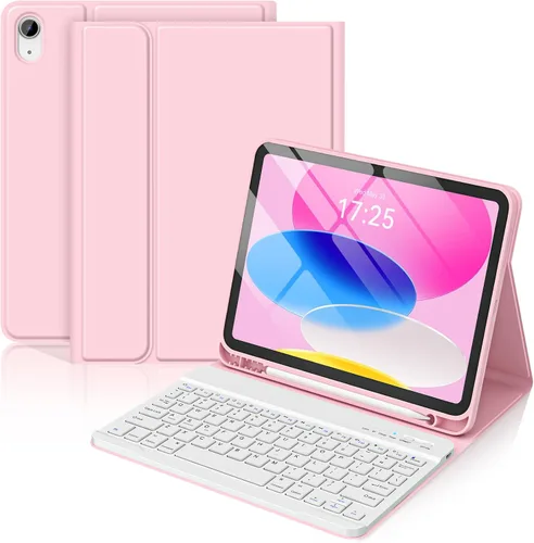 Miniatura 13 de BQSS Funda para iPad (A16) de 11ª y 10ª Generación con Teclado, Activación/Suspensión Automática, Funda con Teclado Bluetooth Inalámbrico