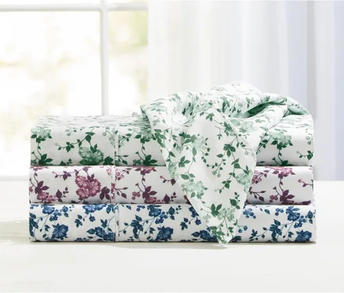 Miniatura 2 de BrylaneHome Juego de sábanas florales - Individual, floral azul