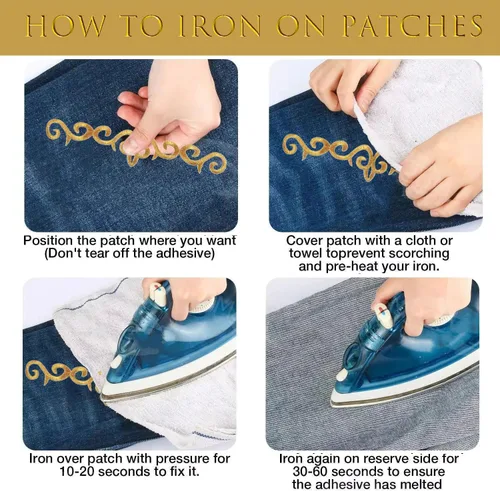 Miniatura 5 de 10 piezas de parche bordado metálico para planchar con borde de vid, apliques de encaje, diseño de desplazamiento largo para boda, vestido de novia
