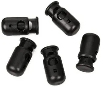 Miniatura 2 de YKK - Tapones de plástico con cierre de resorte de plástico (elige tu cantidad) (negro, 12 piezas)