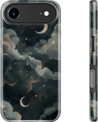 Miniatura 15 de Goodon para iPhone 17 Pro, Funda Estética de Gato Negro y Niña Naranja, Compatible con Magsafe, Funda Protectora Retro Única y Moderna de Silicona