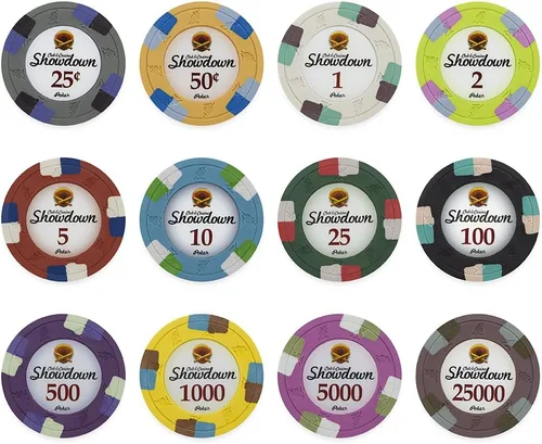 Miniatura 5 de Claysmith Gaming Paquete de 50 fichas de póquer Showdown, compuesto de arcilla pesada de 0.48 oz
