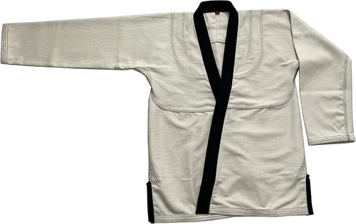 Miniatura 4 de Bjj Gi Jiu Jitsu - Kimonos Gi sin blanquear - Collar negro 100% algodón perl tejido 450GSM, Sin blanquear