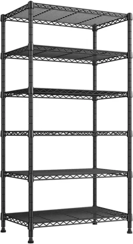 Miniatura 9 de REIBII Estantería de Metal de 5 Niveles de Alambre Resistente, Estantes de Almacenamiento, Organizador de Acero Ajustable de Alambre para Cocina