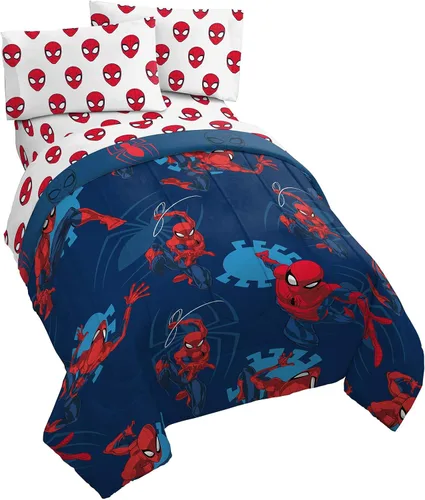 Miniatura 8 de Jay franco Juego de ropa de cama Queen de 5 piezas de Monster Jam Tracks incluye edredón y sábanas con Grave Digger y Megalodon de microfibra suave