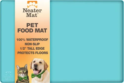 Miniatura 4 de Neater Pet Brands Neater Mat - Tapetes para mascotas para comida y agua, tapete para tazón de gato y perro, de silicona impermeable, bandeja