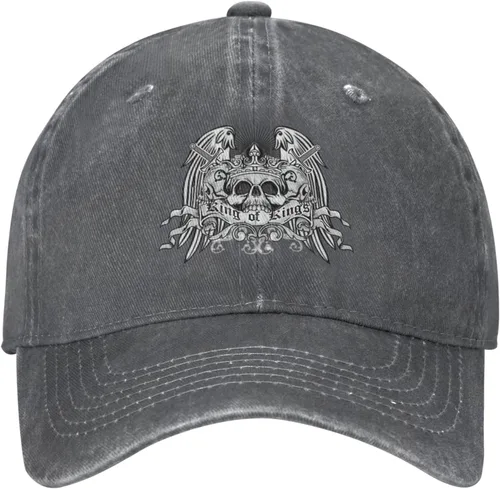 Miniatura 2 de Cowboy Hat Trendy Hats for Man and Women Djustable Four Season Outdoor Baseball Cap of Hell Skull with Angel Deep Heather