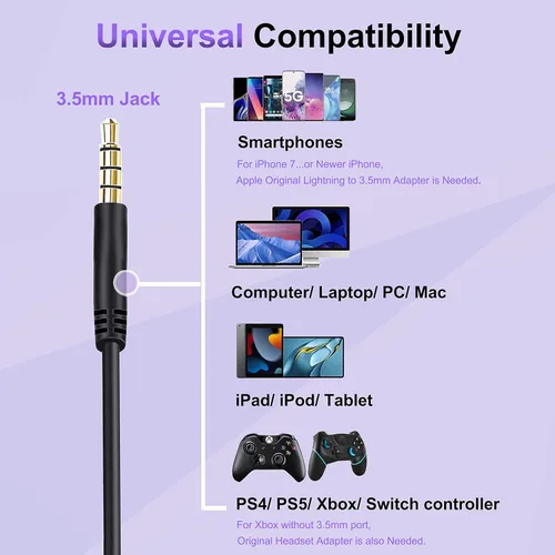 Miniatura 3 de Cable de audio de repuesto para auriculares Bose de 0.138 in a 0.098 in compatible con Bose 700 Quietcomfort 25 QC25 35 QC35 QC35II 45 QC45 JBL Tune