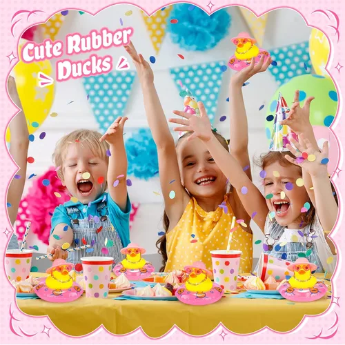 Miniatura 7 de Sotiff Mini patos de goma a granel para niños, lindo juguete de pato amarillo para salpicadero de automóvil, adornos con gafas de sol, anillo