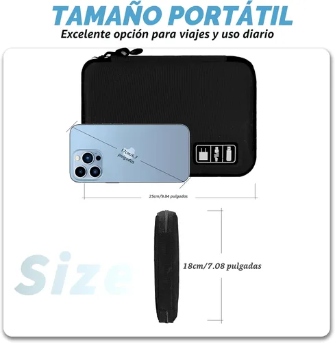 Miniatura 3 de Organizador de Electrónica, Funda Organizadora de Cables de Viaje, Bolsas Organizadoras de Cables Portátiles, Estuche de Almacenamiento