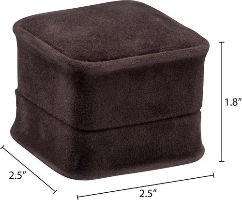 Miniatura 7 de Caja de pendientes de terciopelo negro, paquete de 2, gamuza de lujo rica, elegante estuche de aretes de diamante, con interior de terciopelo negro