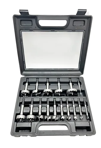 Juego de brocas Forstner CORTOOL 16 piezas con vástago hexagonal, juego de brocas para madera con vástago multifacético