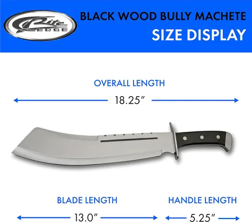 Miniatura 3 de SZCO Supplies Machete de madera negra de 18.25" (926948-BK)