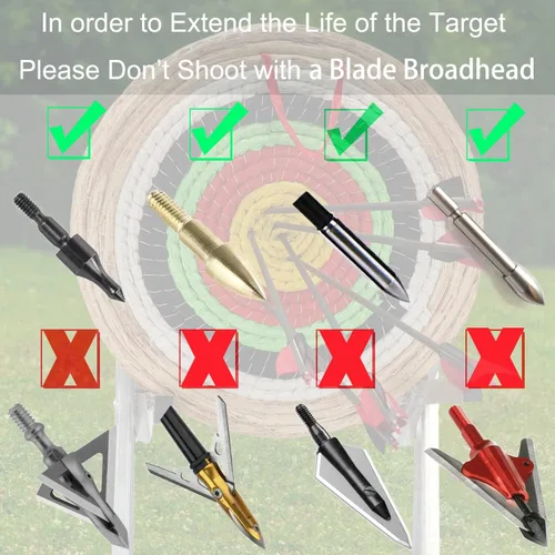 Miniatura 4 de Objetivos de tiro al arco Dostyle tradicionales de paja sólida redonda con cara de cuerda de tres capas para práctica de tiro con arco