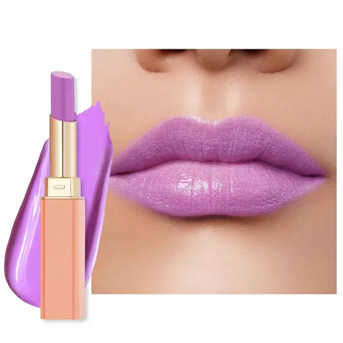 Miniatura 34 de Oulac Lápiz Labial Rosa Hidratante con Brillo - Lápiz Labial Hidratante Bálsamo Labial Tintado Brillante, Acabado Brillante Transparente Jugoso