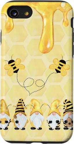 Miniatura 18 de Carcasa divertida para iPhone 16 con diseño de gnomos de abejorros para Halloween