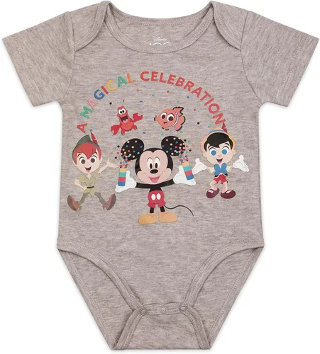 Miniatura 7 de Disney 100th Anniversary - Paquete de 3 mamelucos para recién nacidos y bebés, rojo, azul, gris