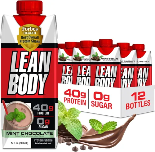 Miniatura 8 de Lean Body Batido de proteínas listo para beber, 40g de proteína, mezcla de suero, 0 azúcar, sin gluten, 22 vitaminas y minerales