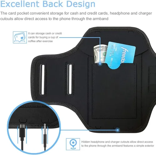 Miniatura 3 de Galaxy S7 Edge/S8/S8+ banda para el brazo, JEMACHE banda para el brazo para ejercicio, gimnasio, correr/trotar/ejercicio para Samsung Galaxy S8/S7