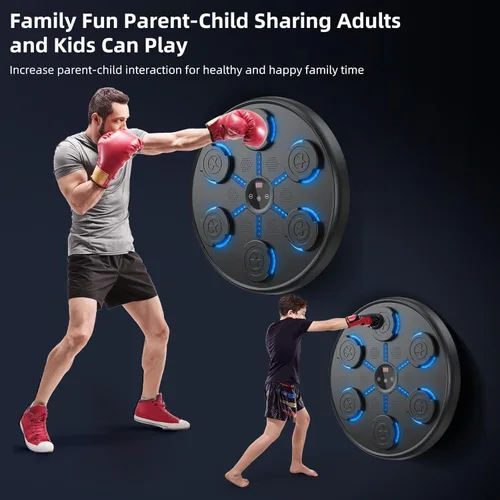 Miniatura 6 de Segunda Generación de Máquina de Boxeo con Música con Guantes de Boxeo, Máquina de Boxeo Montada en Pared con Música, Entrenador de Boxeo con Música