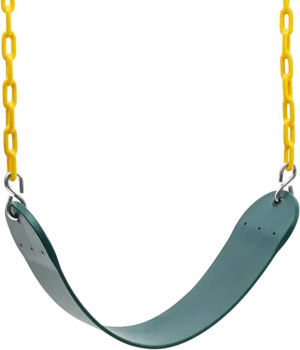 Miniatura 2 de Sunnyglade Juego de 2 columpios resistentes con cadena de 66 pulgadas, accesorios de repuesto con ganchos a presión, soporta 250 libras (2, verde)