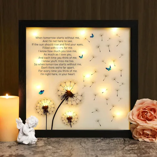 Miniatura 14 de Caja de sombra LED para regalos conmemorativos, regalo de condolencias en memoria de un ser querido, regalo de recuerdo por pérdida de madre, padre