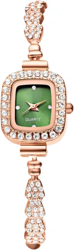 Miniatura 8 de OIDEA Reloj de pulsera con diamantes de imitación para mujer: reloj de pulsera de cuarzo analógico con diamantes de imitación de lujo, correa