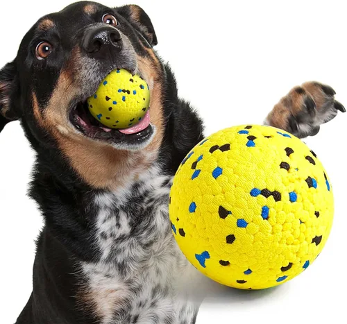 Kimee Pelotas de tenis para perros, juguetes para masticadores agresivos, juguete de agua flotante, juguete de dentición y búsqueda para perros y