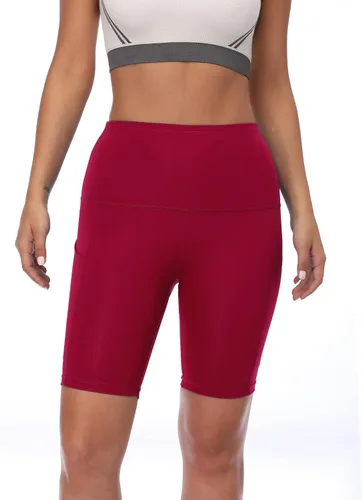 Miniatura 2 de NELEUS Pantalones cortos de compresión para mujer con bolsillo