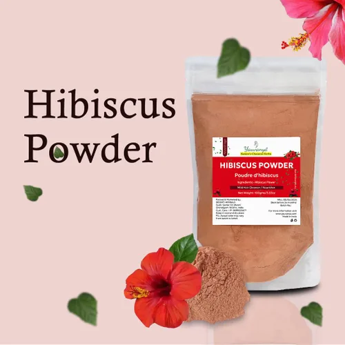 Miniatura 2 de Hibisco Puro(Rosa-sinensis) Polvo para Cabello (Limpiador suave y nutritivo) y Piel - 100 Gms