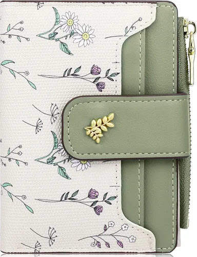 Miniatura 27 de Farcauo Cartera para Mujer delgada con Flores Kawaii, Carteras para Mujeres, Cartera Linda y delgada para Mujeres, Contemporáneo