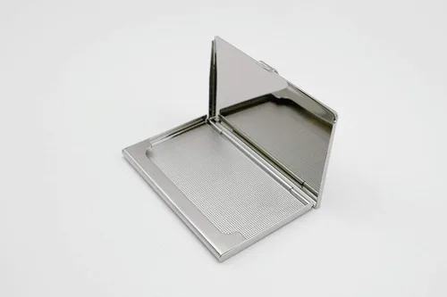 Miniatura 8 de Tarjetero de madreperla para tarjetas de presentación, cédula de identidad, tarjetas de crédito, tarjetero de viaje de metal de acero inoxidable