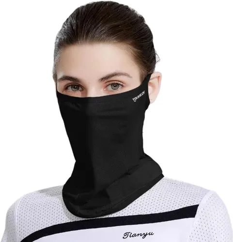 Máscara facial UPF 50+ para mujeres y hombres, cubierta completa de enfriamiento de seda helada, protección solar transpirable, polaina para el