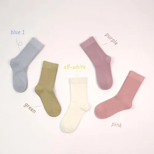 Miniatura 2 de SERISIMPLE Calcetines de bambú de viscosa para niños, calcetines escolares antiolor para niños y niñas, uniforme, ligeros, con costuras planas, 5