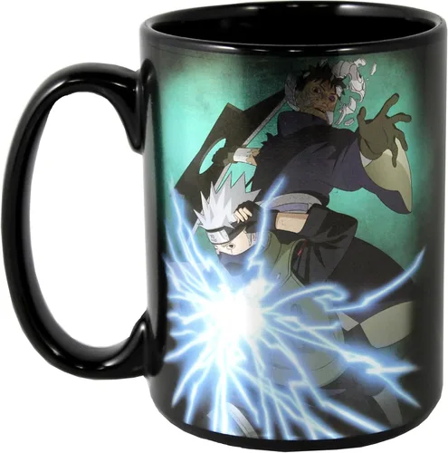 Miniatura 2 de JUST FUNKY Naruto Shippuden Kakashi and Obito - Taza de cerámica de 16 onzas