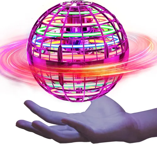 Miniatura 8 de Ivtivfu Bola de orbe voladora (azul, 2026 actualizada) con luces deslumbrantes, spinner mágico flotante, dron boomerang genial, globo cósmico