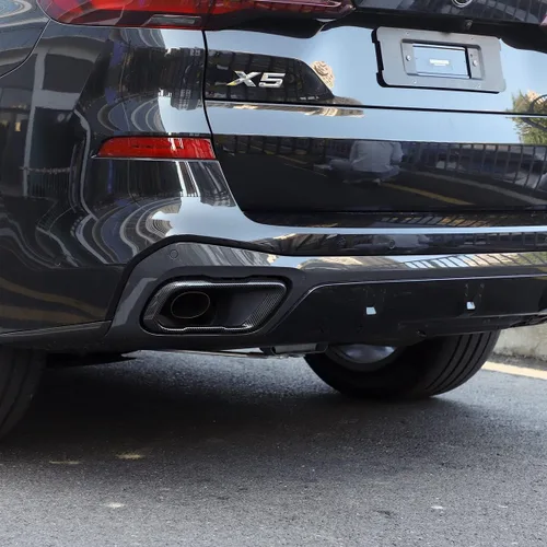 Miniatura 5 de YIWANG Accesorios exteriores de acero inoxidable, silenciador de escape, cubierta de ajuste de tubo de cola, 2 piezas para BMW X5 G05 X7 G07