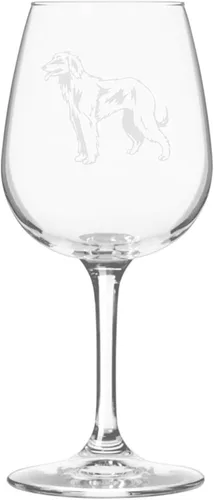 Miniatura 426 de Copa de vino de 12.75 onzas con diseño de perro grabado