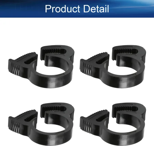 Miniatura 3 de Abrazaderas de manguera de agarre de 0.484-0.559 in de nailon ajustable de plástico resistente rápido doble agarre para fontanería, aplicaciones