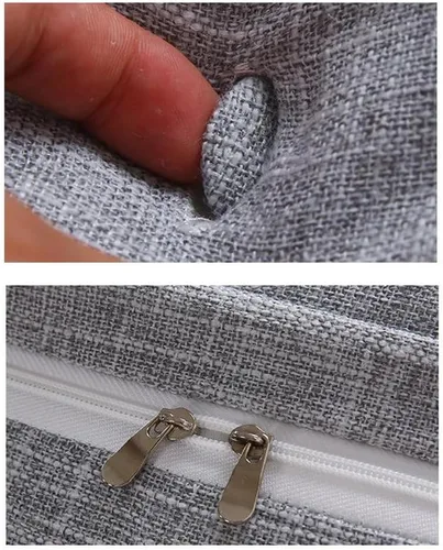 Miniatura 3 de Almohada de cuña de cabecera para cama individual/individual/Queen/King, almohada de lectura grande de lino y algodón, almohada triangular