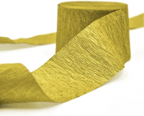 Miniatura 3 de 8 rollos de serpentinas de papel crepé dorado, decoración de fiesta para boda, cumpleaños, baby shower, Año Nuevo, graduación, Navidad, suministros