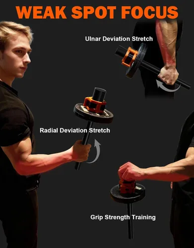 Miniatura 4 de Fitarc Wrist Bar,Forearm Strengthener,Wrist Curl Bar,Grip Strength Trainer, Wrist Bar,Wrist Rotation Exerciser,Wrist Forearm Strengthener