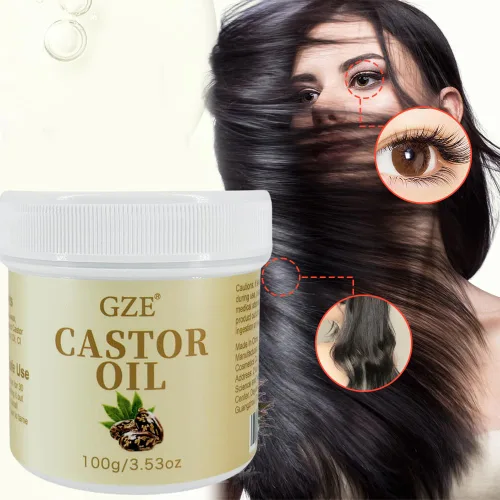 Miniatura 2 de GZE Grasa sólida para el cabello con aceite de ricino, domina el encrespamiento, profundamente hidratante, nutritiva, no grasa, sin aroma, ideal