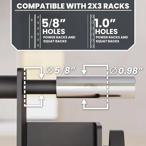 Miniatura 4 de Synergee Asas de inmersión para bastidores de potencia y sentadillas. Compatible con estantes de 2 x 2, 2 x 3 y 3 x 3. Barras de inmersión para b)