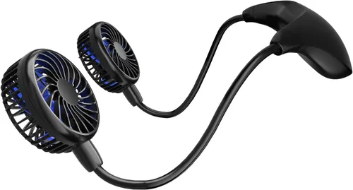 Miniatura 9 de HandFan Ventilador de cuello de 10000 mAh, rotación de 360°, ventiladores portátiles manos libres para tu cuello, 48 horas de duración, recargable