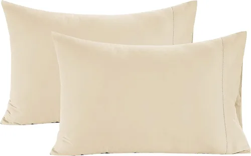 Miniatura 25 de LANE LINEN Juego de 2 almohadas tamaño Queen, suaves 100% algodón egipcio, frescas y lisas de 1000 hilos, fundas de almohada - Azul Estate